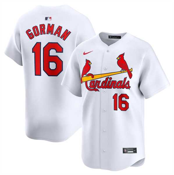 Men's St. Louis Cardinals #16 Nolan Gorman White 2024 Home Limited Stitched Baseball Jersey Dzhi,We sell and wholesale Men's St. Louis Cardinals #16 Nolan Gorman White 2024 Home Limited Stitched Baseball Jersey Dzhi on line form chian!